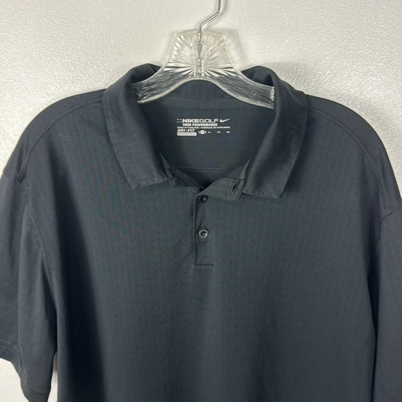 Nike Golf Tour Performance Polo Shirt Men's XL Black EUC Short Sleeve - Picture 5 of 11